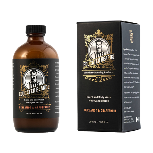 Educated Beards - Bergamot Grapefruit Beard Wash 250ml/8.5fl.oz: 8.5fl. oz