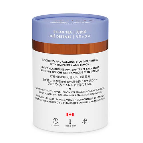 Relax Luxury Organic Herbal Tea - 12ct  & 24ct Canister: Small