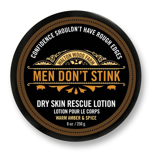 Men Don't Stink - Dry Skin Rescue Lotion - 8 oz