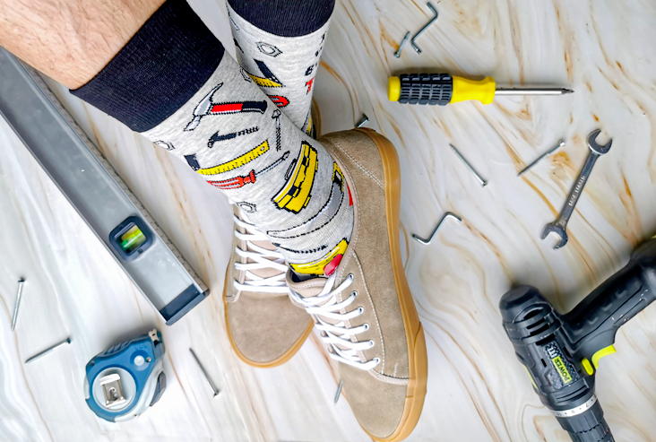 Tool Time Socks- M/L (Men)