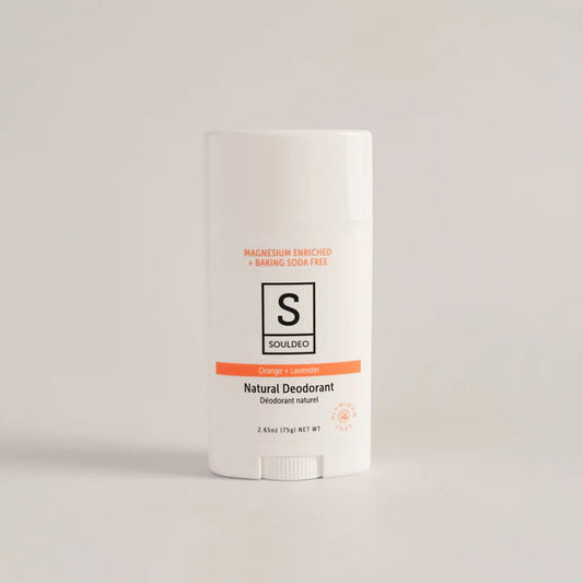 Orange + Lavender Natural Deodorant Stick - Baking Soda Free