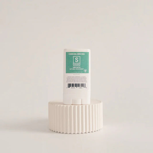 Unscented Travel Size - Charcoal Enriched + Baking Soda - Natural Deodorant