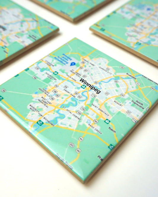 Winnipeg Map Coasters