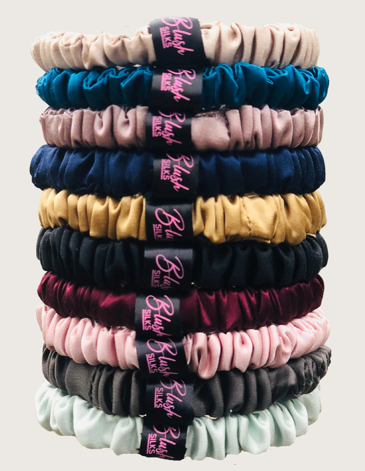Blush Silks - Pure Mulberry Silk Mini Scrunchies