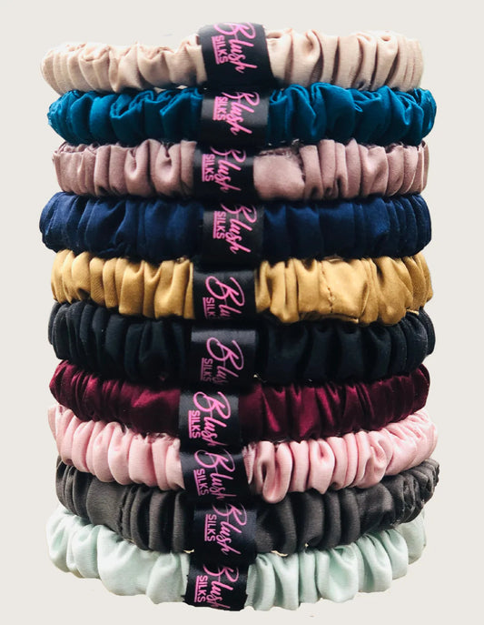 Blush Silks - Pure Mulberry Silk Mini Scrunchies