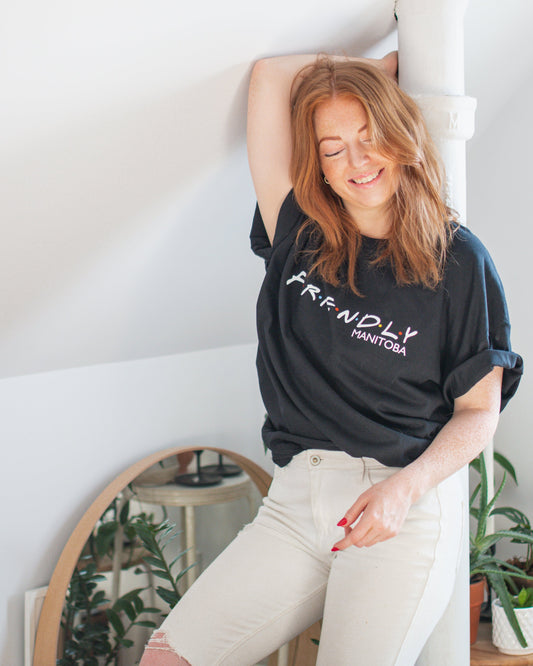 Friendly Manitoba Black T-shirt