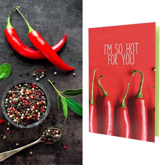 Muddy Moose Market - SEED PACKET Greeting Card | I'm Hot For You w/peppers seed