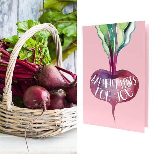 Muddy Moose Market - SEED PACKET Greeting Card | My Heart Beets w/Beet Seeds