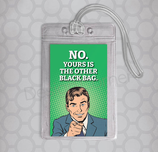 Black Bag Retro Funny Luggage Tag