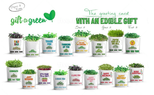 Gift-A-Green Microgreen Greeting Cards