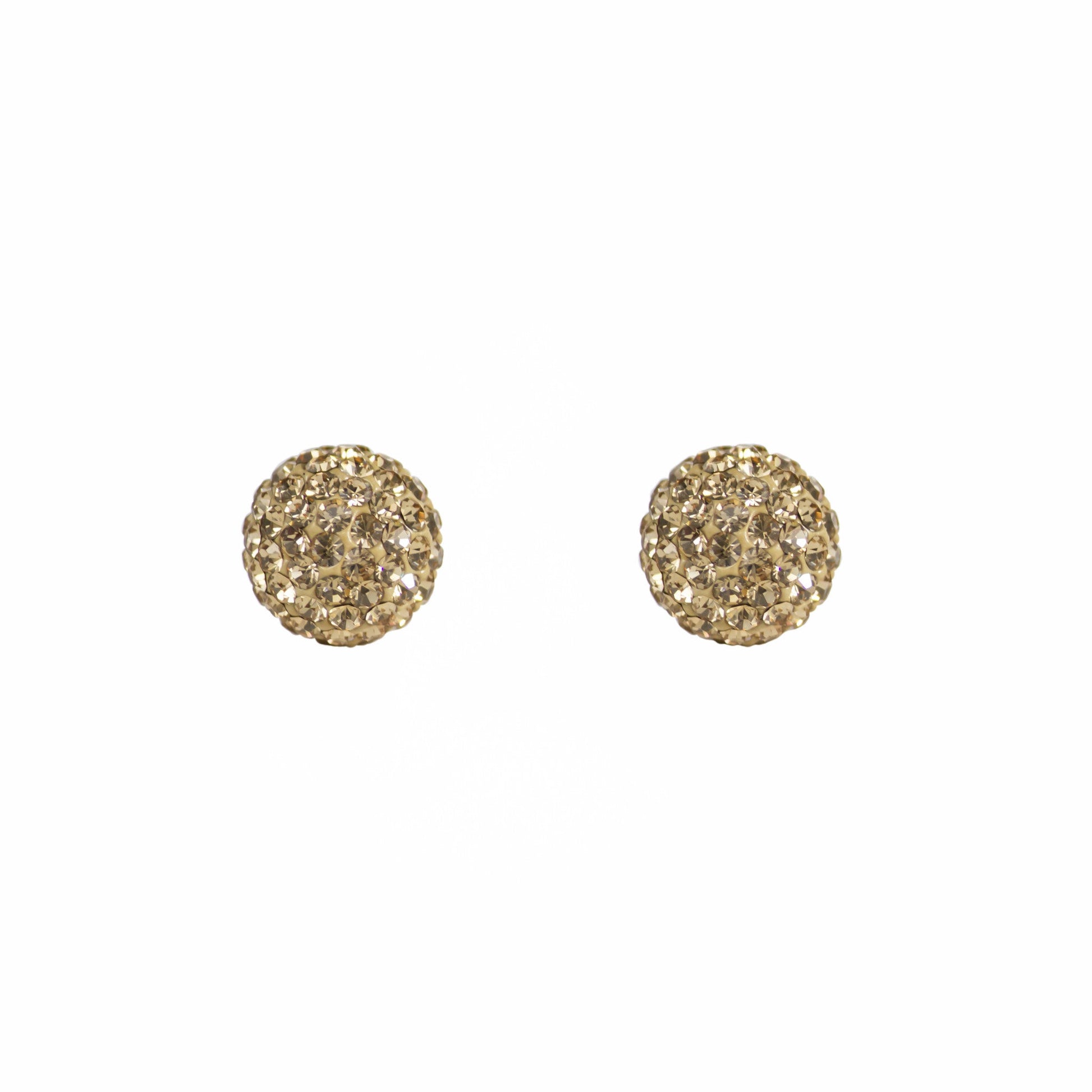 Park and Buzz radiance stud. Sparkle ball earrings. Hillberg and Berk. Canadian Brand. Glitter ball earrings. Gold sparkle earrings jewelry jewellery