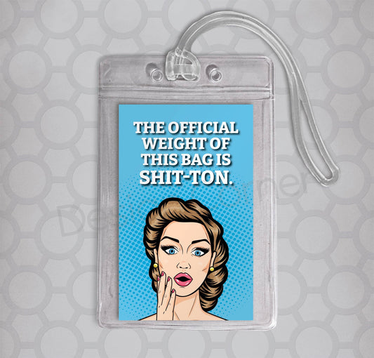 Shit-ton Retro Funny Luggage Tag