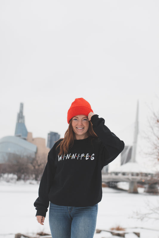 Winnipeg Friends Black Crewneck